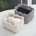 thumbnail image 2 of ZOUBAOQ Woven Cotton Rope Storage Basket,Mini Woven Rope Storage Bins Woven Basket for Organizing,Empty Gift Baskets, Cute Organizer Basket for Home and Office, 2 of 9