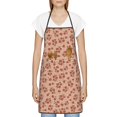 thumbnail image 3 of Yiaed fall flower plaid Print Kitchen Apron with Hand Wipe Pockets,Big Pocket,Aprons for Women with Pockets, Waterproof for Cooking Baking, 3 of 7