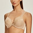 thumbnail image 4 of MELENECA Underwire Front Closure Bras for Women Almond 48F, 4 of 6