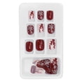 thumbnail image 2 of Nail Kit Beautiful , 24Pcs False Nail Tips Set Nail Tips Exquisite  Nails Art Tips Press On False Nail Tips Artificial  Nail Kit Durable for Salon Home Art Diy, 2 of 8