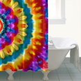 thumbnail image 4 of Colorful Tie Dye Layered Mandala Shower Curtain 84"x72" ,Bathroom Decorative Shower Curtains Set with 12 Hooks,Modern Waterproof Washable Shower Curtain, 4 of 6