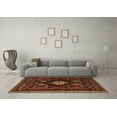 thumbnail image 3 of Ahgly Company Indoor Round Persian Brown Traditional Area Rugs, 5' Round, 3 of 4