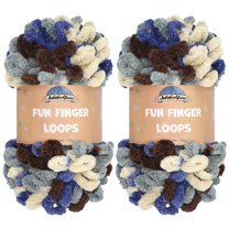 JubileeYarn Fun Finger Loops Yarn - Jumbo Polyester - 100g/Skein - Hephaestus - 2 Skeins