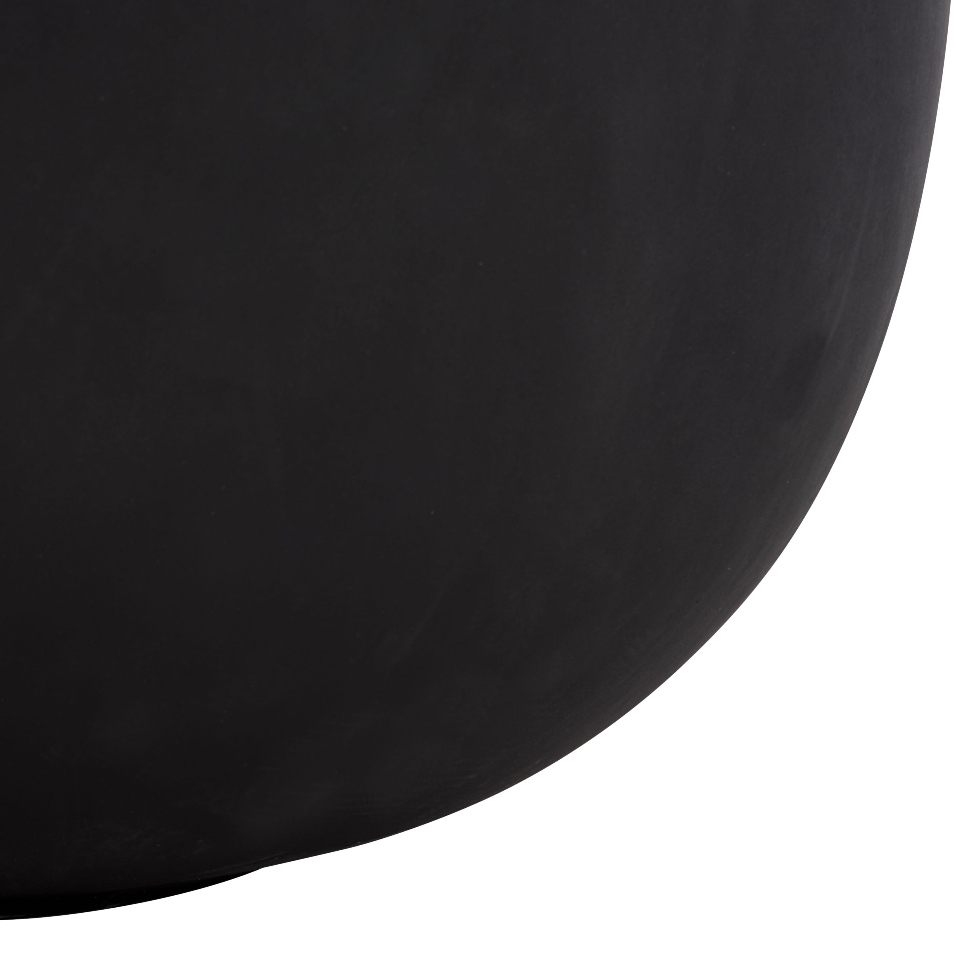 Safavieh 21.7" x 21.7" x 22" Round Black Fiberstone Plant Pot