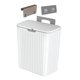 thumbnail image 3 of Contenedor de compost para interiores con gancho y tapa deslizante, abierto, estable, para colgar basura Blanco 9L, 3 of 9