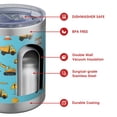 thumbnail image 4 of 12oz Tumblers Cartoon Construction Vehicles Signs Light Blue Vacuum Insulated Stainless Steel Travel Tumbler Cups with Lid and Straw for Beer,Coffee,Beverages with Cleaning Brush for Cold Hot Drinks, 4 of 5