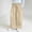 Khaki, variant on Girls Wide Leg Pants Cotton Pleated Trousers with Pockets | Kids Casual Elastic Waist Pull On Pants Beige,Size 11-12 T