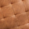 thumbnail image 5 of Wubio Decor Round Ottoman with Storage, Round Vanity Chair Stool Ottoman Pouf with Storage for Living Room and Bedroom, Faux Leather Cognac, 5 of 14