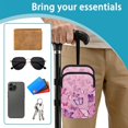 thumbnail image 6 of COEQINE Crutch Bag for Women, Elbow Crutch Pouch Pink Butterfly Print Broken Leg Crutch Bag, Walking Cane Bag, Forearm Crutch Attachment, Lightweight, for Adults Elderly, 6 of 7