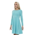 thumbnail image 3 of Women's A-Line Casual Skater Dress Long Sleeve, XXL, Light Turquoise, by Ambesonne, 3 of 3