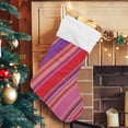 thumbnail image 5 of GZHJMY Christmas Stocking, Personalized Mexican Serape Stripes Large Candy Stocking, 1 PCS Hanging Gift Xmas Stocking Decoration for Family Holiday Party Ornaments Decor Fireplace, 5 of 7