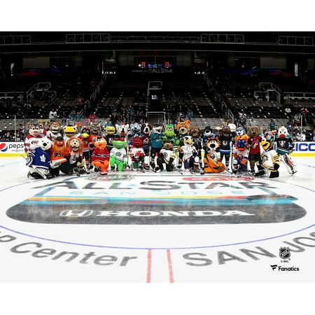 NHL Mascots Unsigned Group On-Ice Photograph