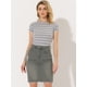 thumbnail image 2 of INSPIRE CHIC Falda Vaquera Midi Básica Desgastada De Cintura Alta Con Dobladillo Rasgado Y Lavado Para Mujer Gris XS, 2 of 5