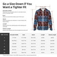 thumbnail image 5 of Gaeub Vintage Corn Pattern in Red Blue Men's and Women's UPF 50+ Long-Sleeved Sun Protection Clothing, Fishing Shirt Long Sleeve Zip-X-Large, 5 of 7