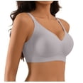 thumbnail image 2 of Qylux Women's Wireless Bra - Full Coverage Seamless Soft Support Bra,Comfortable T-Shirt Bra for Everyday Wear,Grey,L, 2 of 8