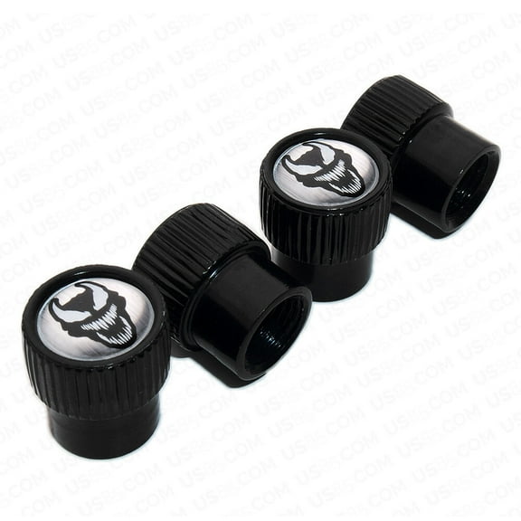 4pcs Universal Fit Venom Car Wheels Tire Air Valve Caps Stem Dust Cover Gift
