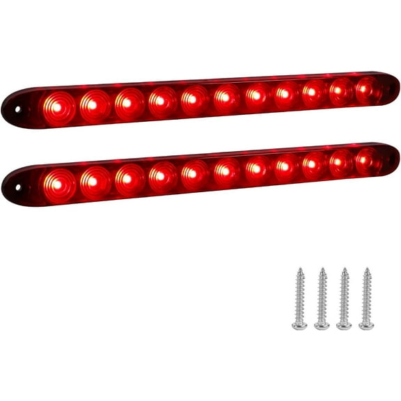 EXERAUO Trailer Light Bar, 15inch 11 LED Trailer Tail Light Bar, Park/Brake/Turn/Signal/Marker Waterproof Enclosed Trailer Lights for Utility Trailer Truck Pickup (2 Pack)