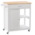 thumbnail image 4 of CorLiving Sage Wood Kitchen Cart With Cupboard, 4 of 9