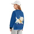 thumbnail image 2 of Xoenoiee West Highland White Terrier Soccer Print Girls Oversized Sweatshirt Casual Long Sleeve Pullover Tops Lightweight Loose Crewneck Sweatshirts, 11-12 Years, 2 of 7