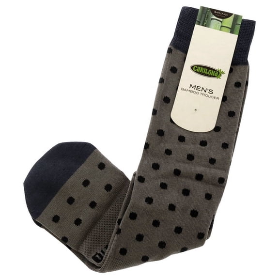 Cariloha Bamboo Trouser Socks - Dot Gray Socks 1 Pair
