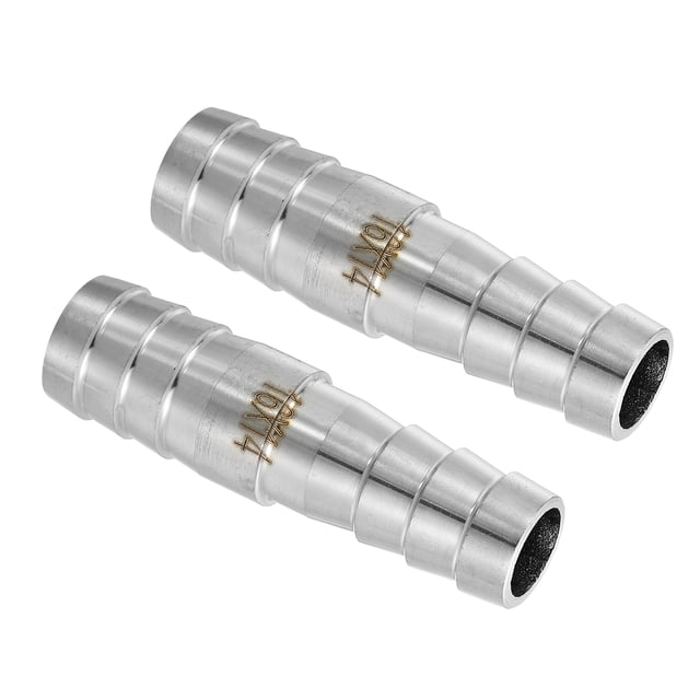 Uxcell 2 Pcs 5/8" a 9/16" adaptador de manguera de acero inoxidable plata