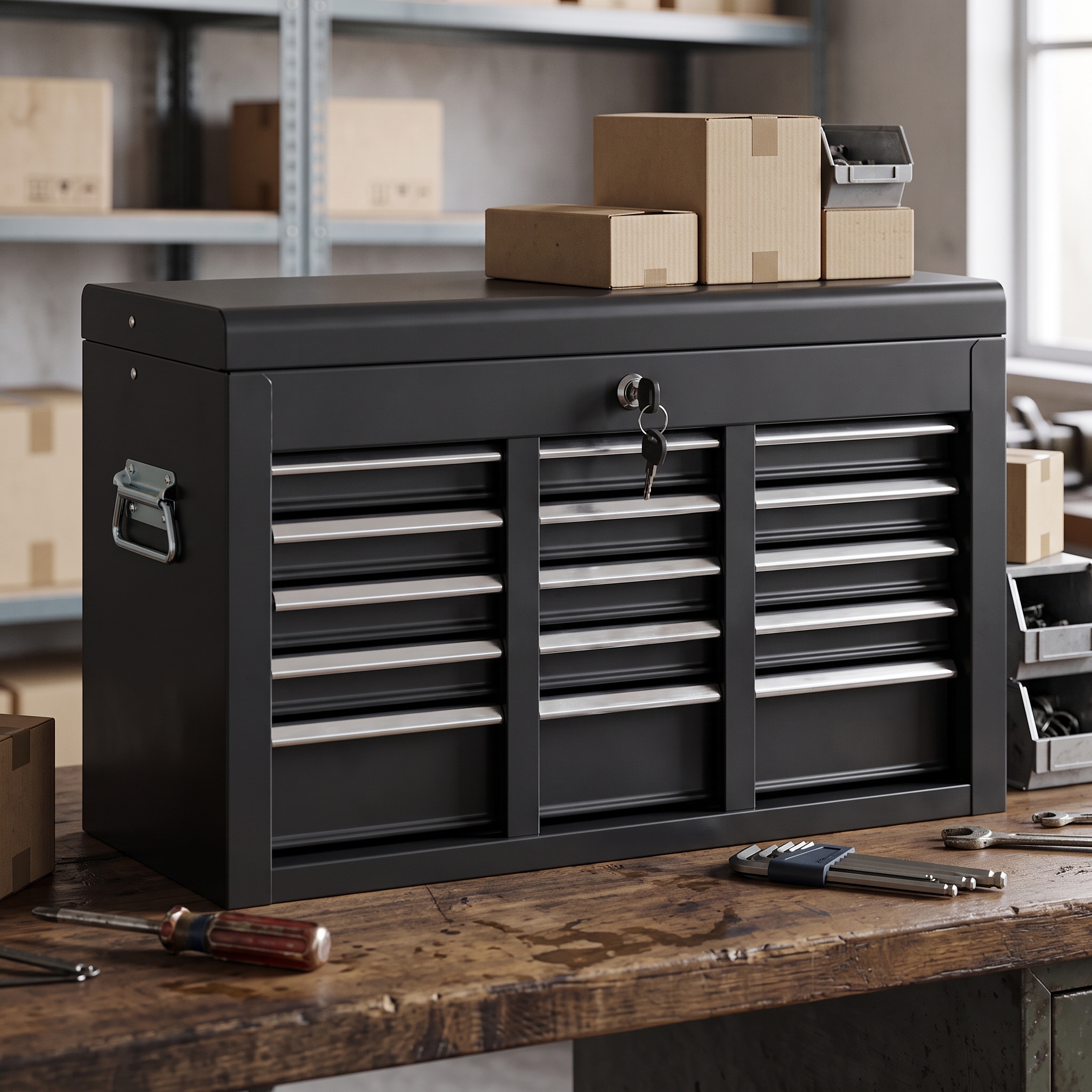 AsterOutdoor 5-Drawer Steel Tool Box photo 7