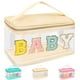 thumbnail image 1 of Bolsa de maquillaje izuzta Chenille Letter, transparente, impermeable, beige, 1 of 9