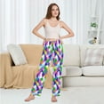 thumbnail image 6 of FORMRS Women's Pajama Pants with Pockets Soft Comfy Loungewear Sleep Bottom, Sizes S-2XL, Green Wavy Plaid, 6 of 8