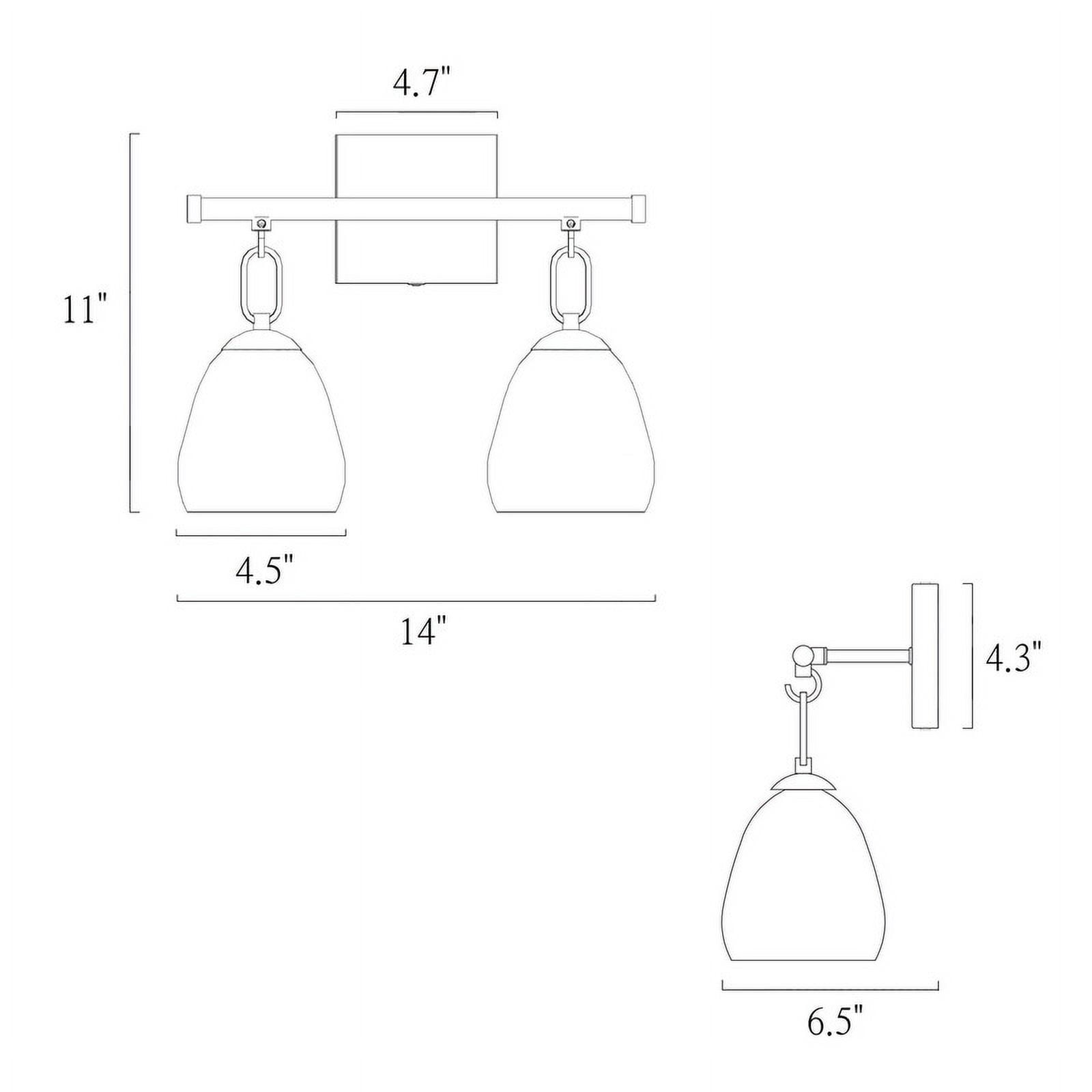 LNC Blobfish 13.8-in 2-Light Polished Gold LED Modern/Contemporary Vanity Light