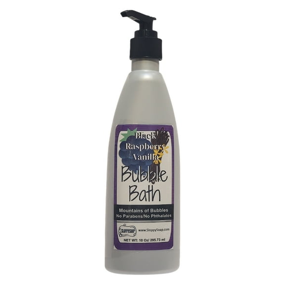 Black Raspberry Vanilla Bubble Bath, 10 Fl Oz, Paraben-Free, Mountains of Bubbles