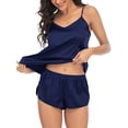 thumbnail image 5 of LELINTA 2pcs Sexy Women Satin Sleepwear Babydoll Lingerie Nightdress Pajamas Set, 5 of 7