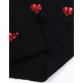 thumbnail image 5 of Valentine Sweaters for Women 2025 Trendy Sequin Heart Sweaters Lightweight Crewneck Sweater Shermie, 5 of 6