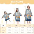 thumbnail image 4 of FORMRS Wearable Blanket Hoodie with Sleeves for Kids Cozy Flannel Sweatshirt, Blue Goldfish, 4 of 7