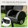 thumbnail image 6 of Alpha Joy Steel BBQ Charcoal Grill with Offset Smoker in Black, 6 of 10
