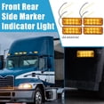 thumbnail image 2 of Unique Bargains Front Rear Side Marker Light 8 LED 3.94' for Truck Trailer Van Caravan Lorry Car Bus Amber (Set of 4), 2 of 7