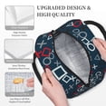 thumbnail image 3 of Balery Navy Blue Geometric Bolsa de Almuerzo para Mujeres, Caja de Almuerzo, Bolsa de Almuerzo Pequeña Impermeable, Tote de Almuerzo Reutilizable con Gran Capacidad, 3 of 6