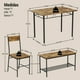 thumbnail image 3 of Juego de Comedor FurnitureR 4 Piezas: Mesa y 2 Sillas y Banco, 3 of 7