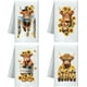 thumbnail image 1 of Juego de 4 toallas de cocina decorativas con diseño de vacas y girasoles de las Tierras Altas, de microfibra suave y absorbente, ideal para cocina, té, café y bar. El mejor regalo., 1 of 9