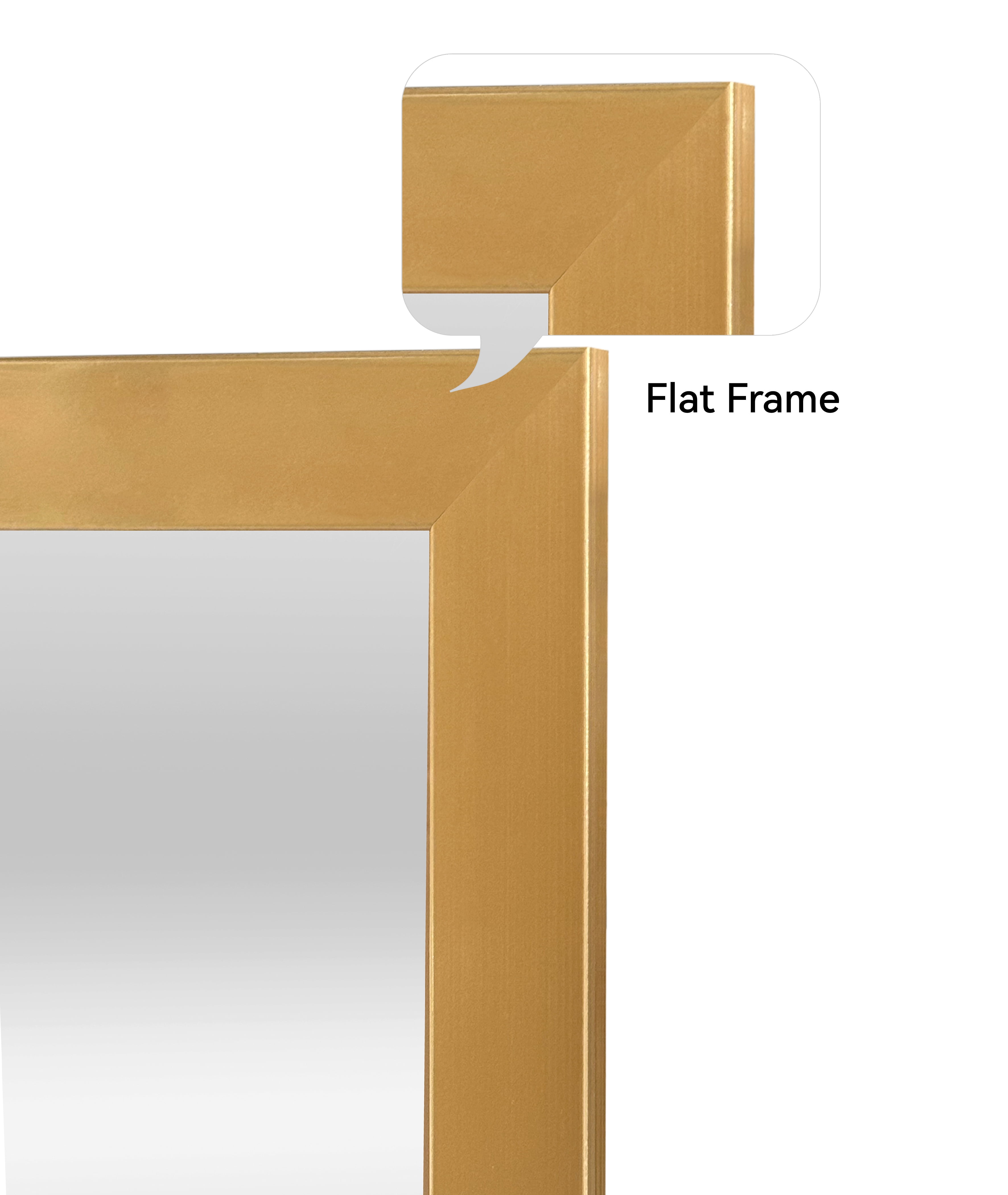Mainstays 13.5 x 49.5 Inch Gold Rectangular Wall Mirror for Bathroom or Living Room
