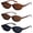 Black + Leopard Print + Brown, variant on 3 Pairs Retro Oval Eye Sunglasses for Women Y2k Trendy Narrow Shades Sunnies 90s Designer protection Sun Glasses