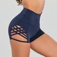 thumbnail image 2 of High Waist Tight Yoga Shorts Women's Side Cross Large Hollow Sexy Fitness Pole Dance Sports Shorts, 2 of 6