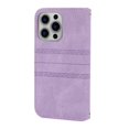 thumbnail image 3 of For Iphone 14 Pro Embossed Striped Magnetic Case(Purple), iPhone 13, 3 of 6