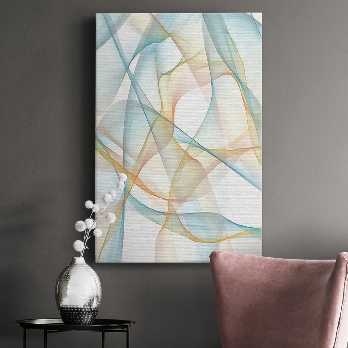 Curves and Waves III Premium Gallery Wrapped Canvas - Ready to Hang