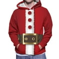 thumbnail image 2 of LEEy-world Christmas Hoodies for Boys Full-Zip Hoodies for Men Lightweight Long Sleeve Sweatshirt With Pocket Red,S, 2 of 3