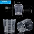 thumbnail image 3 of Woeilo 30ml Plastic Liquid Measuring Cups - Mini Clear Kitchen Medicine Cups Transparent Labs Graduated Beakers Baking Cooking Home Lab Measure Tool (10 Packs,1oz,Transparent) 10 Pcs, 3 of 5