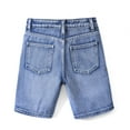 thumbnail image 4 of NAISIBABY Boys Denim Shorts, Slim Fit Elastic Waist with Pockets Casual Fashion Shorts Sky Blue 5T, 4 of 6