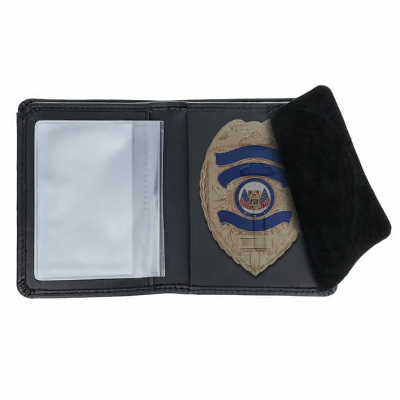 ASR Federal Bifold Leather Wallet ID Card and Police Badge Holder, Shield