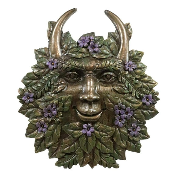 Ebros Gift The Horned God Saison Printanière Greenman Pan Décoration Murale Plaque 7 Pouces Grand Sculpture Décorative