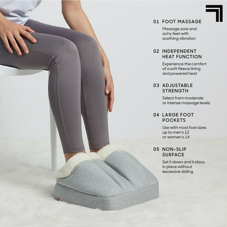 Heated foot hotsell massage slippers