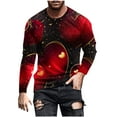 thumbnail image 2 of HaoXianJian Valentine's Day T Shirts for Men Cute Heart Print Graphic Tees Casual Long Sleeve Top Funny Pullover Blouse Casual Valentines Gifts Plus Size 2X 3X 4X, 2 of 5
